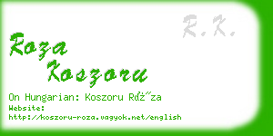 roza koszoru business card